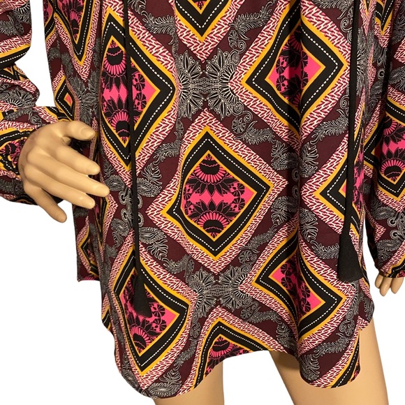 GIBSON LATIMER | DIAMOND BLOUSE WITH BLACK TASSELS - Picture 9 of 15